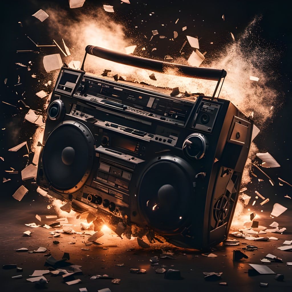 Exploding Boombox: A Generative Art Explosion