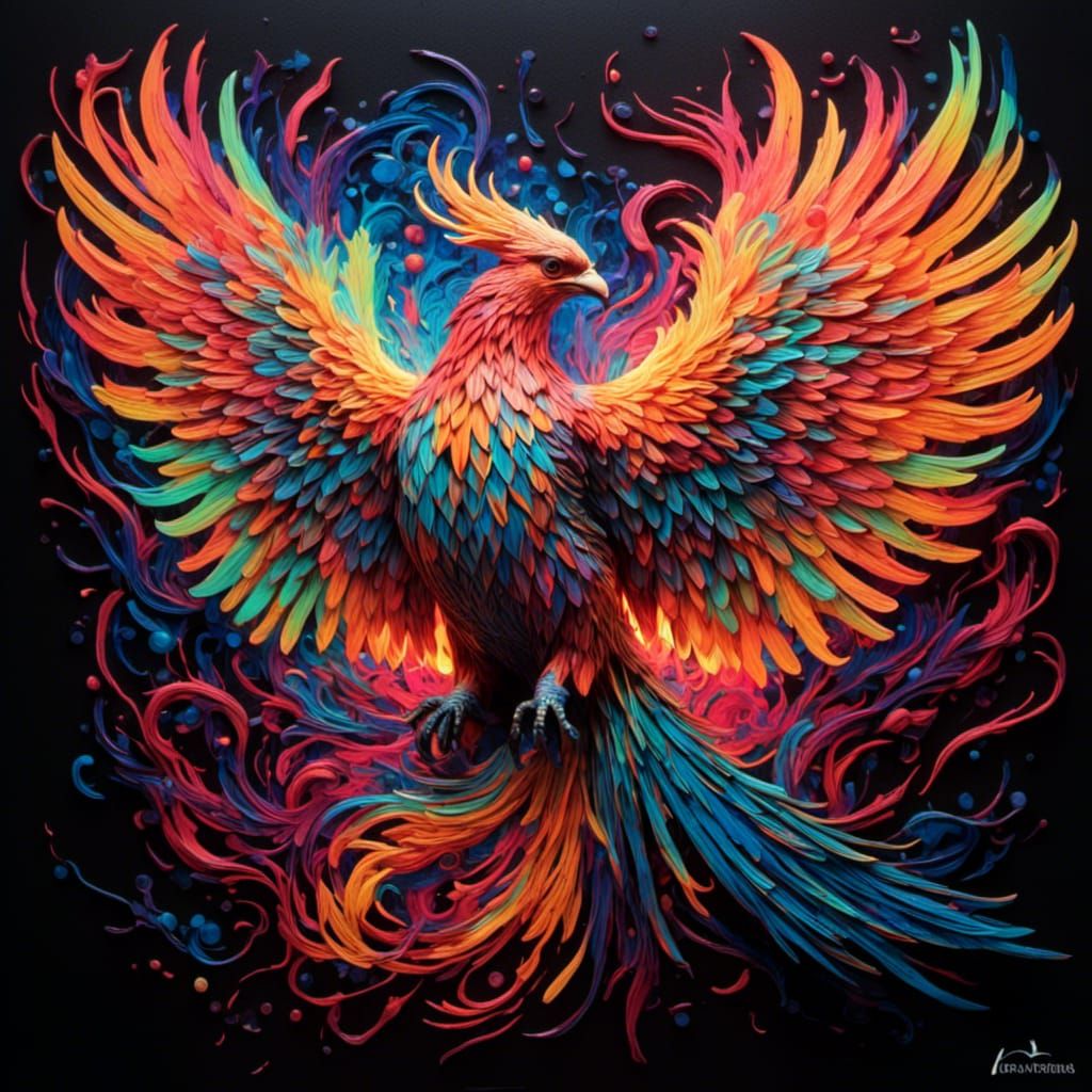 Bright-Neon phoenix