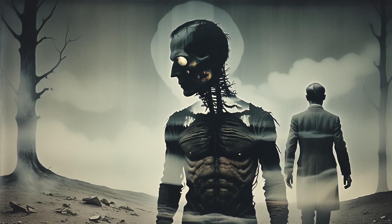 Eerie Sleepwalking: Surreal Double Exposure Photography