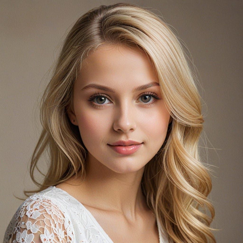 Whimsical Portrait of a Charming Young Girl