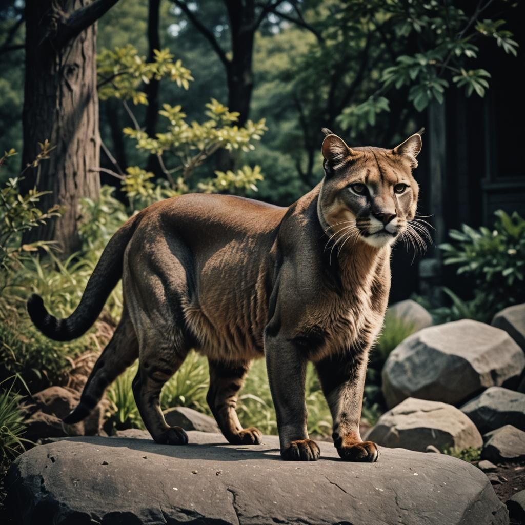 Muscular Black Cat Resembles Mountain Lion in Film Still