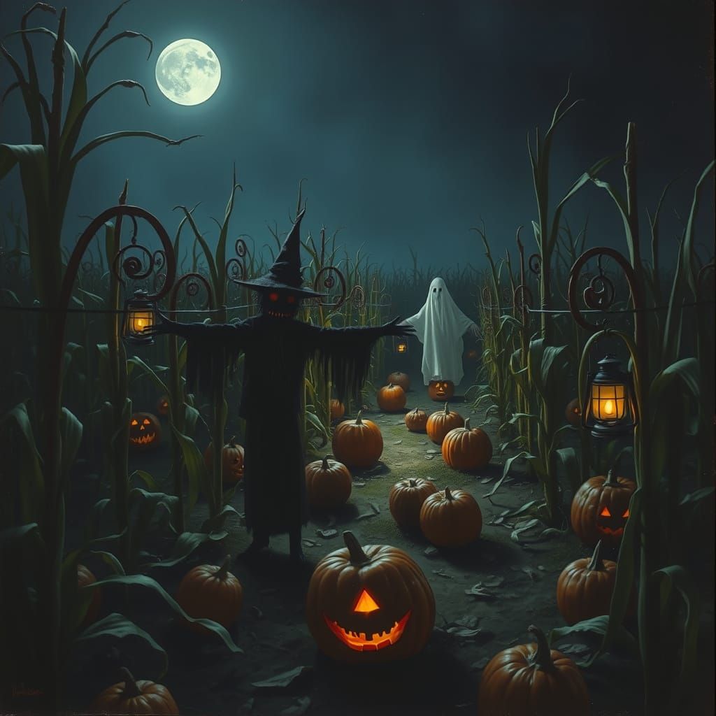 Nightmare Harvest Festival: Haunted Corn Maze with Ghostly S...