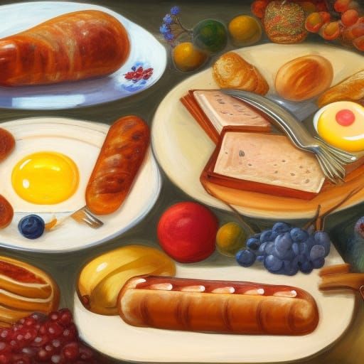 Breakfast Still Life: Detailed Matte Painting