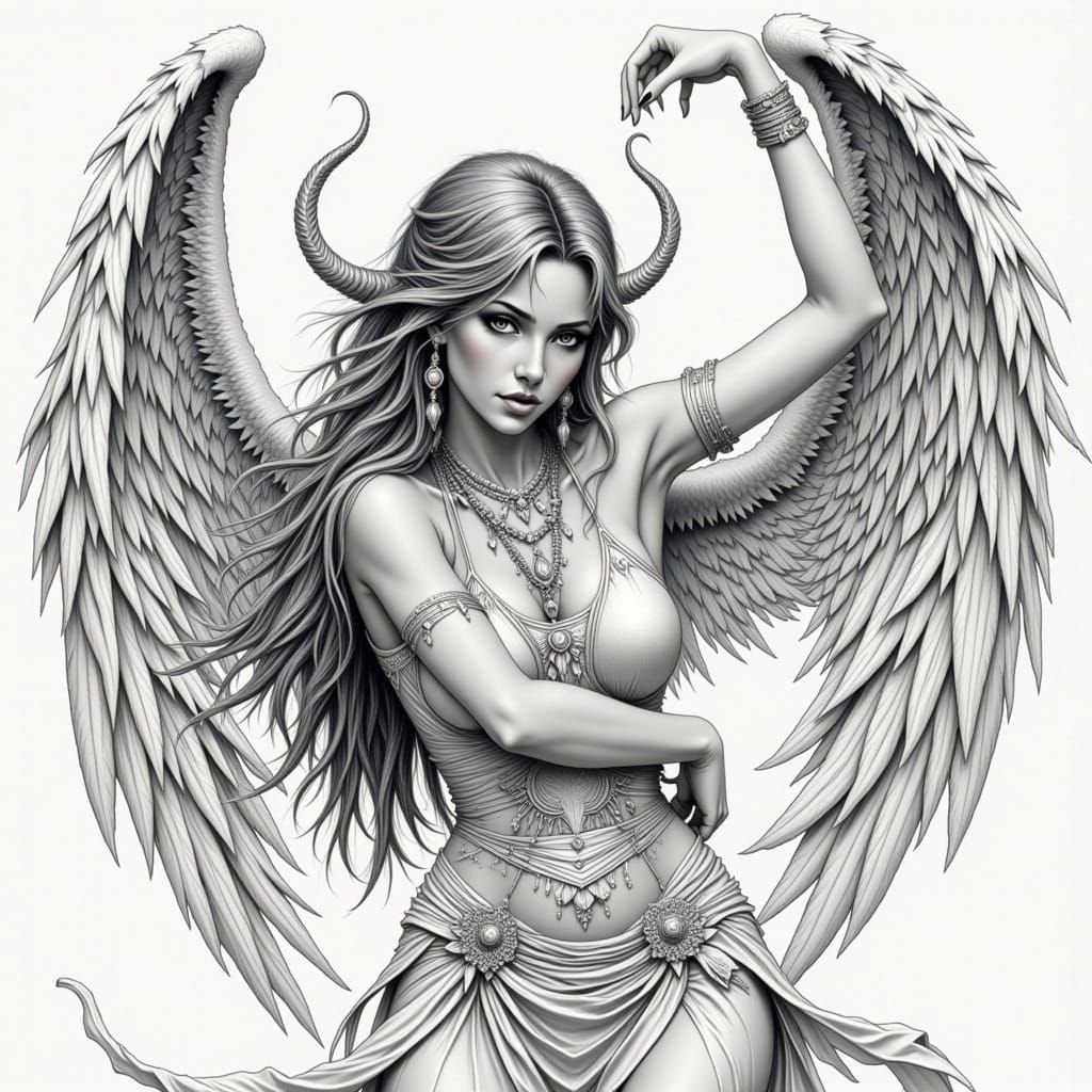 Graceful Angel Dancer in Motion