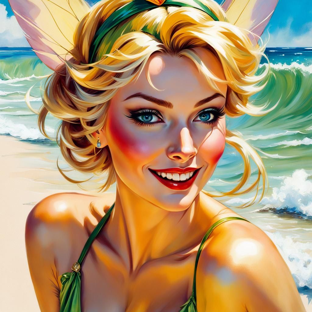 Tinkerbell at the beach