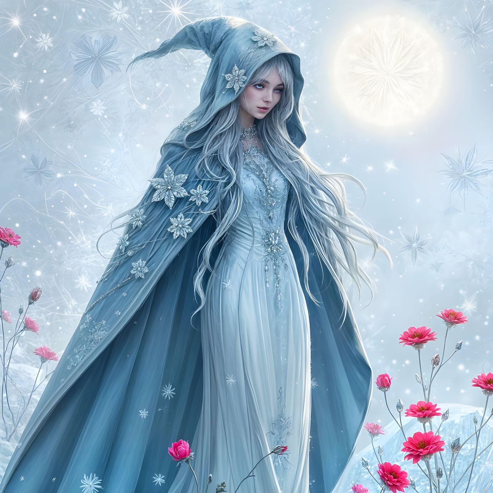 Ethereal Ice Witch in Winter Wonderland