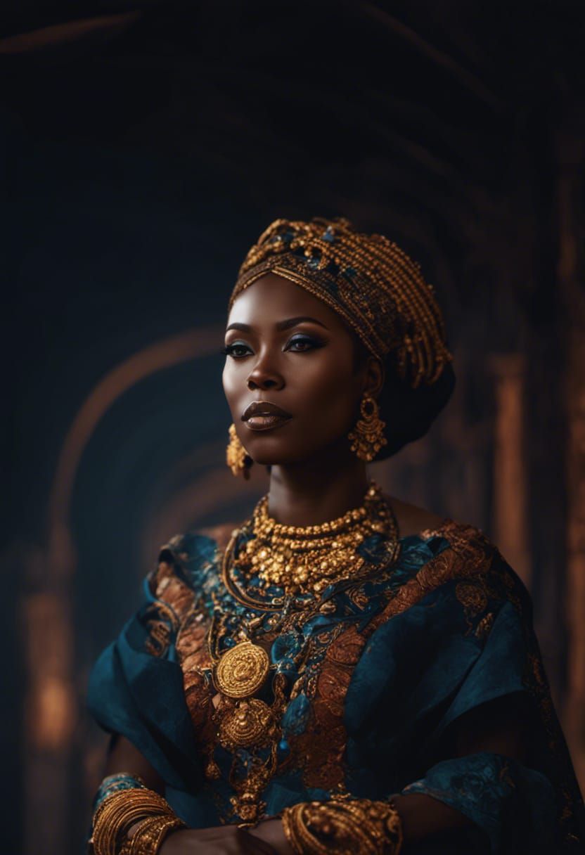 Malawian Bride in Traditional Dress: Fantasy Art