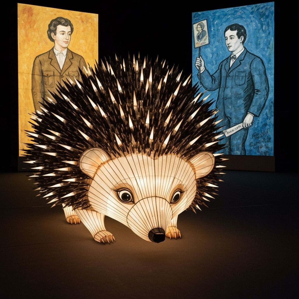 Hedgehog Lanterns in Soutine and Chagall Style