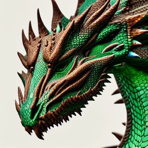 Majestic Dragon with Scales in Hyperrealistic Style