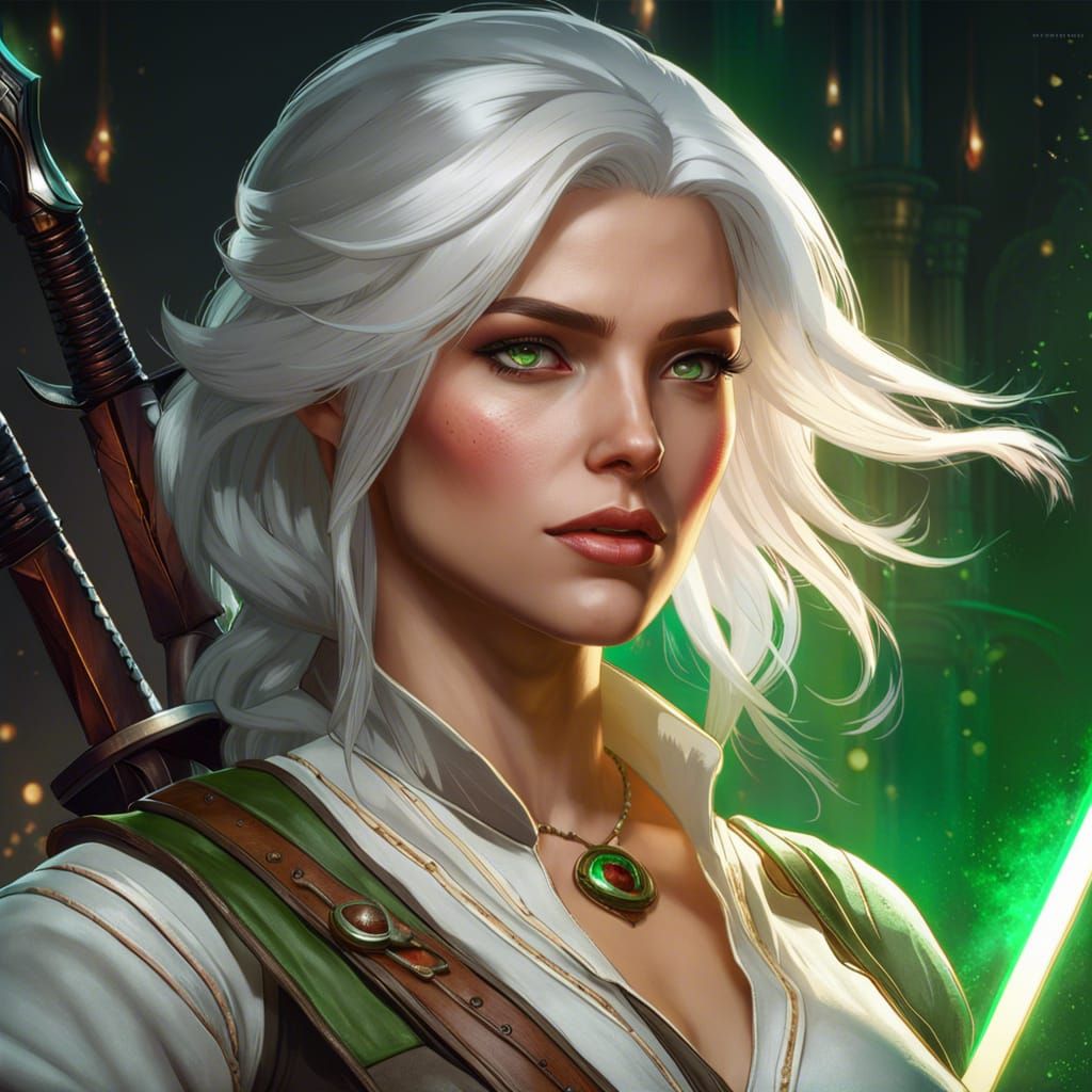 Ciri Portrait: Hyperdetailed Artgerm Style