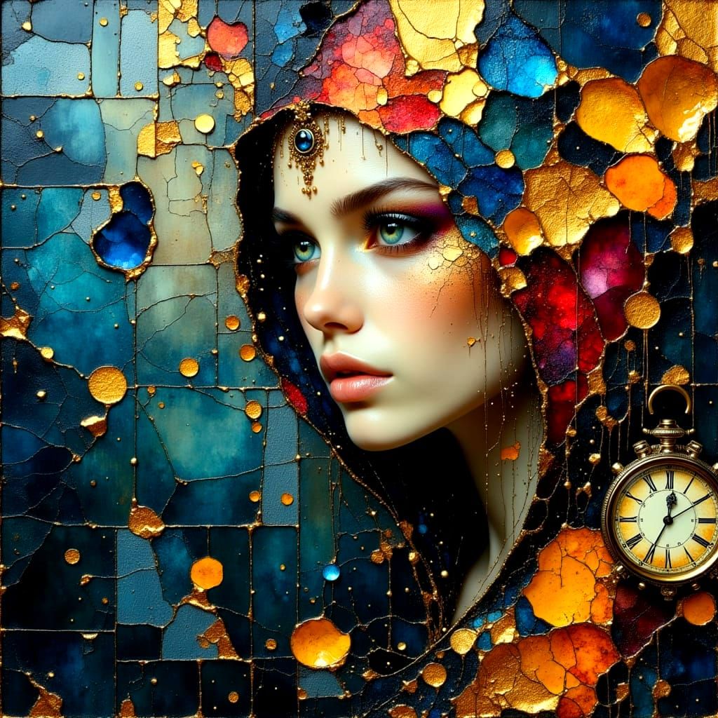 Ethereal Romance in Crinkled Metallics