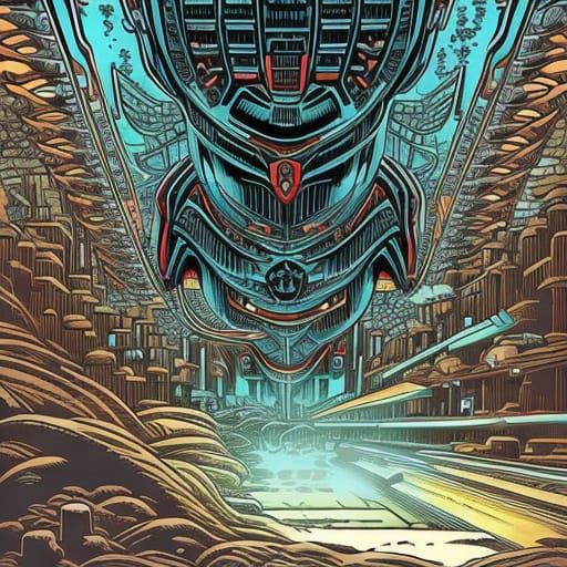 Toyota Harrier Submarine in Comic Book Art Style