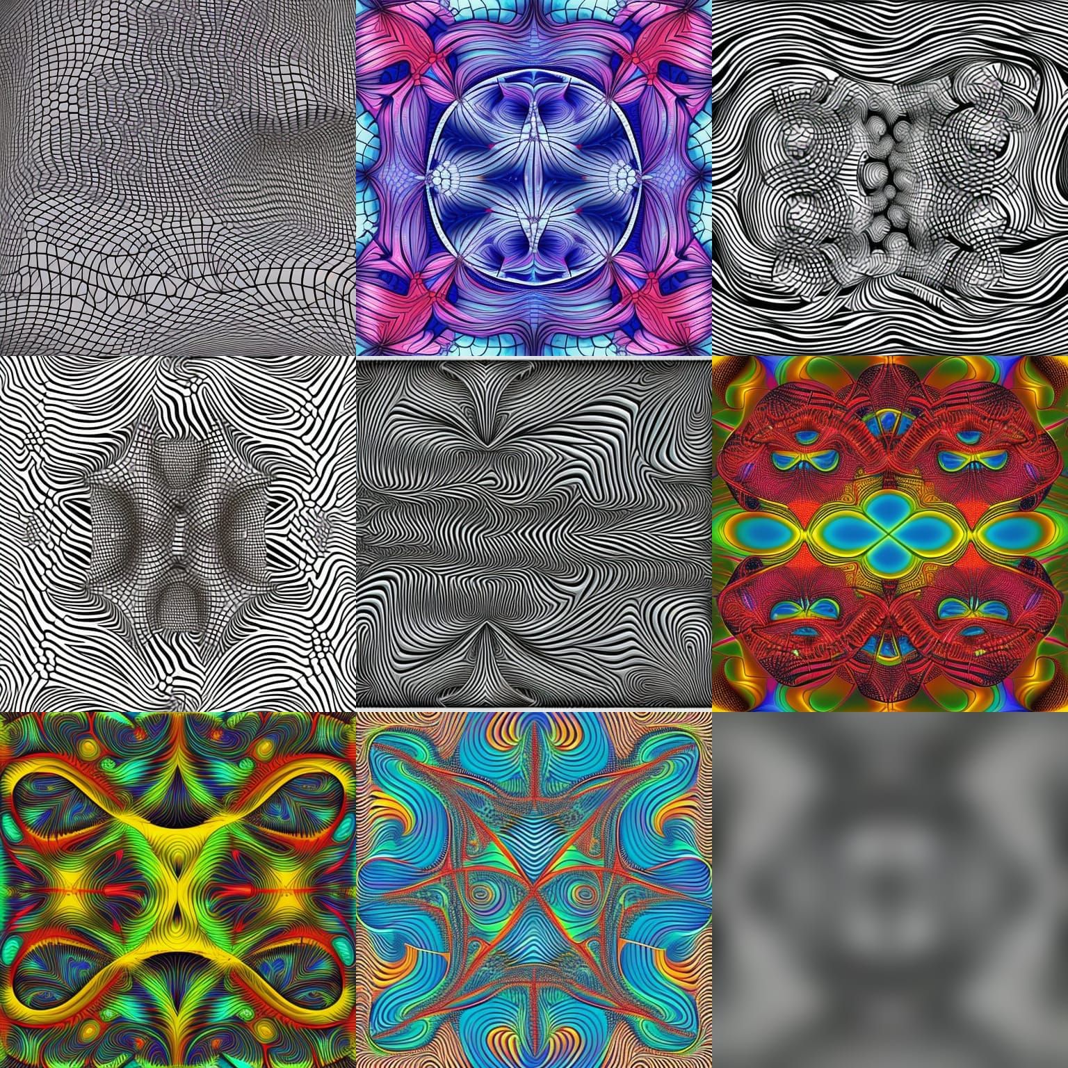 Abstract Fractal Design: Drowning Illusion