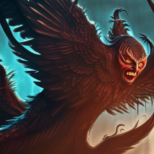 Regan and Pazuzu: Detailed Matte Painting