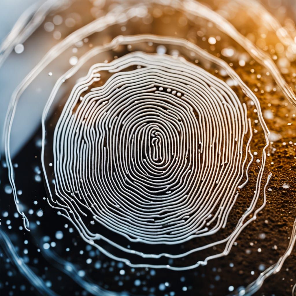Crystal Clear Fingerprint on Glass in Macro Photography
