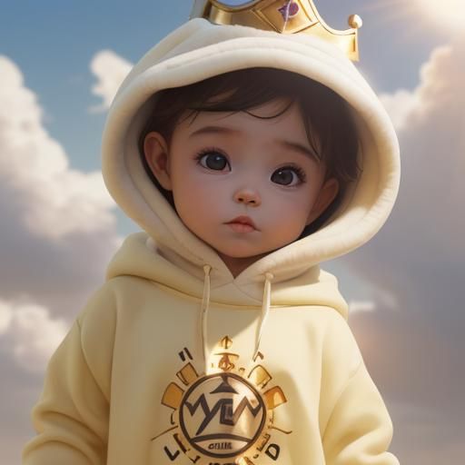 Gangster Baby with Crown in Divine Sunshine