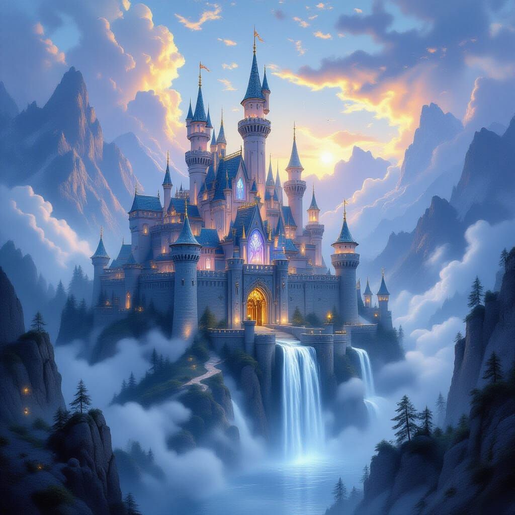 Magical Architects Build Mystical Castles with Crystal Water...