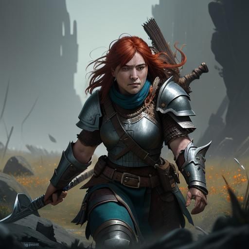 Dwarf Warrior Resting after Battle