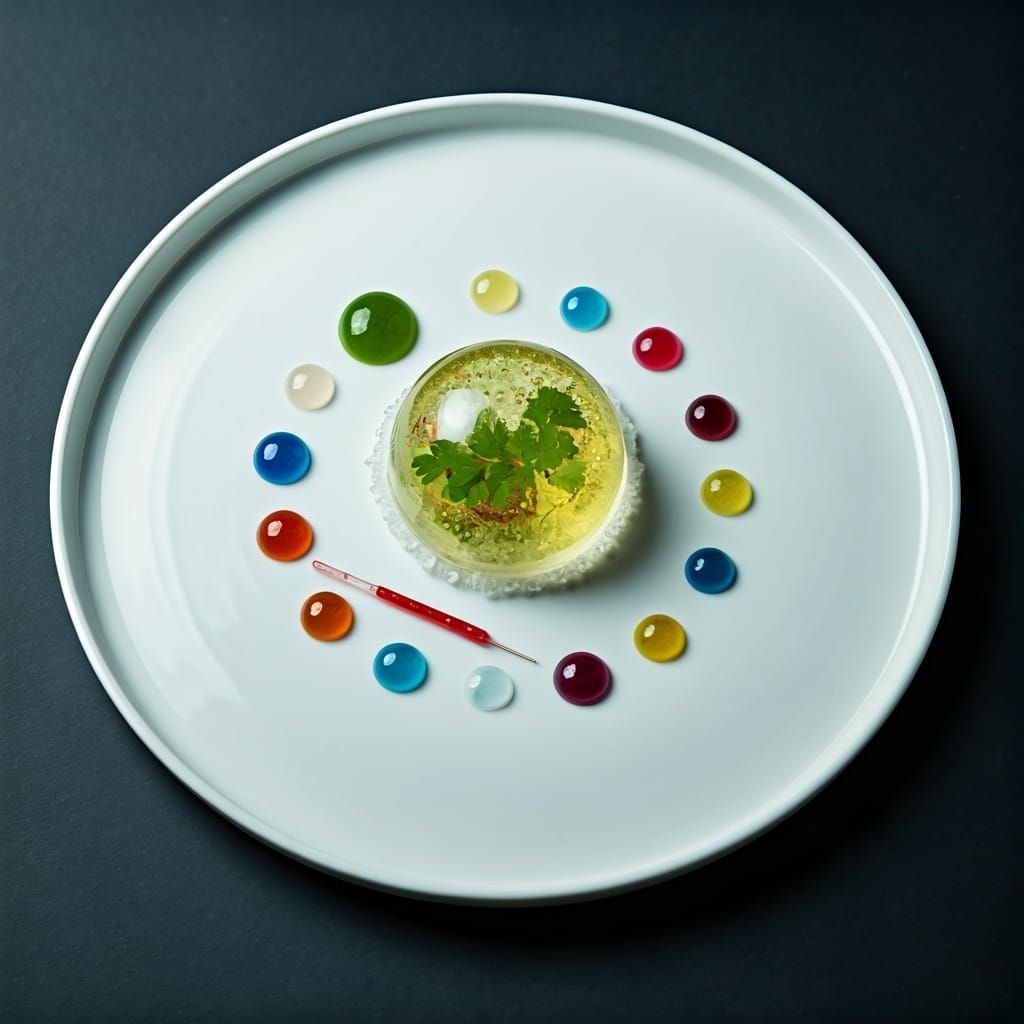 Surrealist Molecular Gastronomy with Yuzu and Coriander
