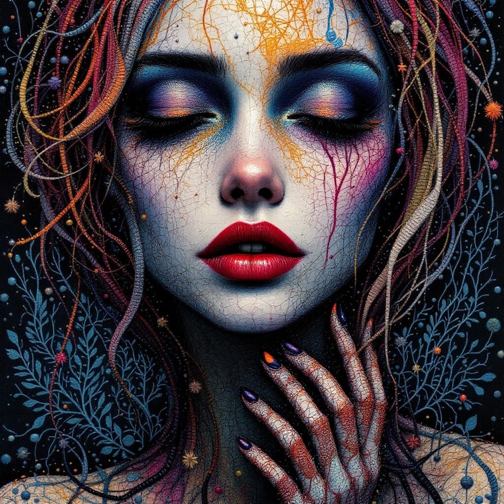 Embroidered Sally Nightmare Before Christmas Portrait