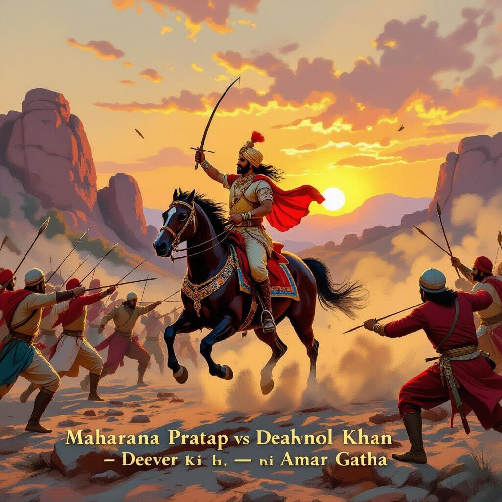 Maharana Pratap's Epic Battle on Horseback