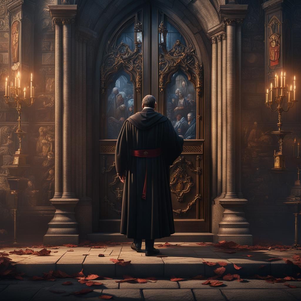 Martin Luther and the 95 Theses: Detailed Matte Painting