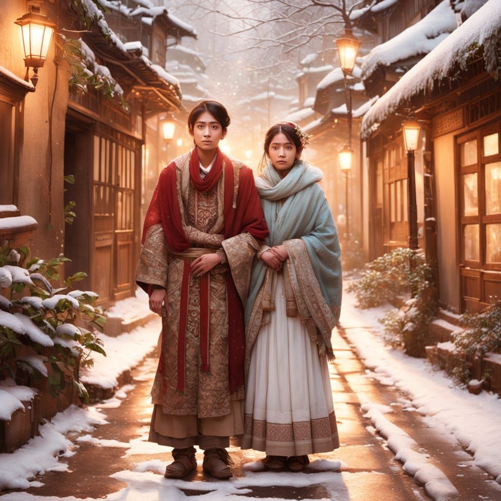 Couple in Winter Serenity