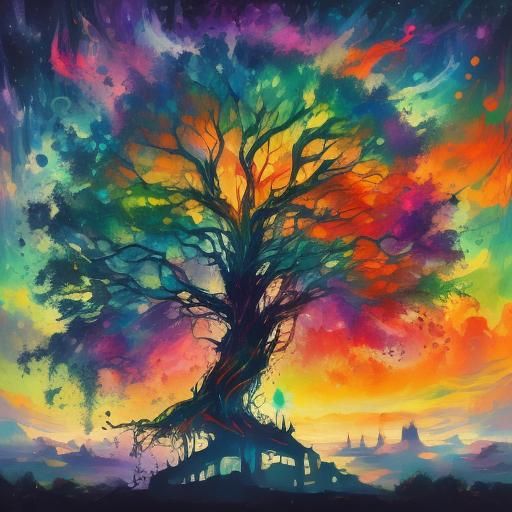 Impressionist Oil Painting of Artist in Studio