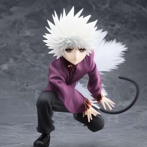 Electric Anime Assassin in Dynamic Battle Pose