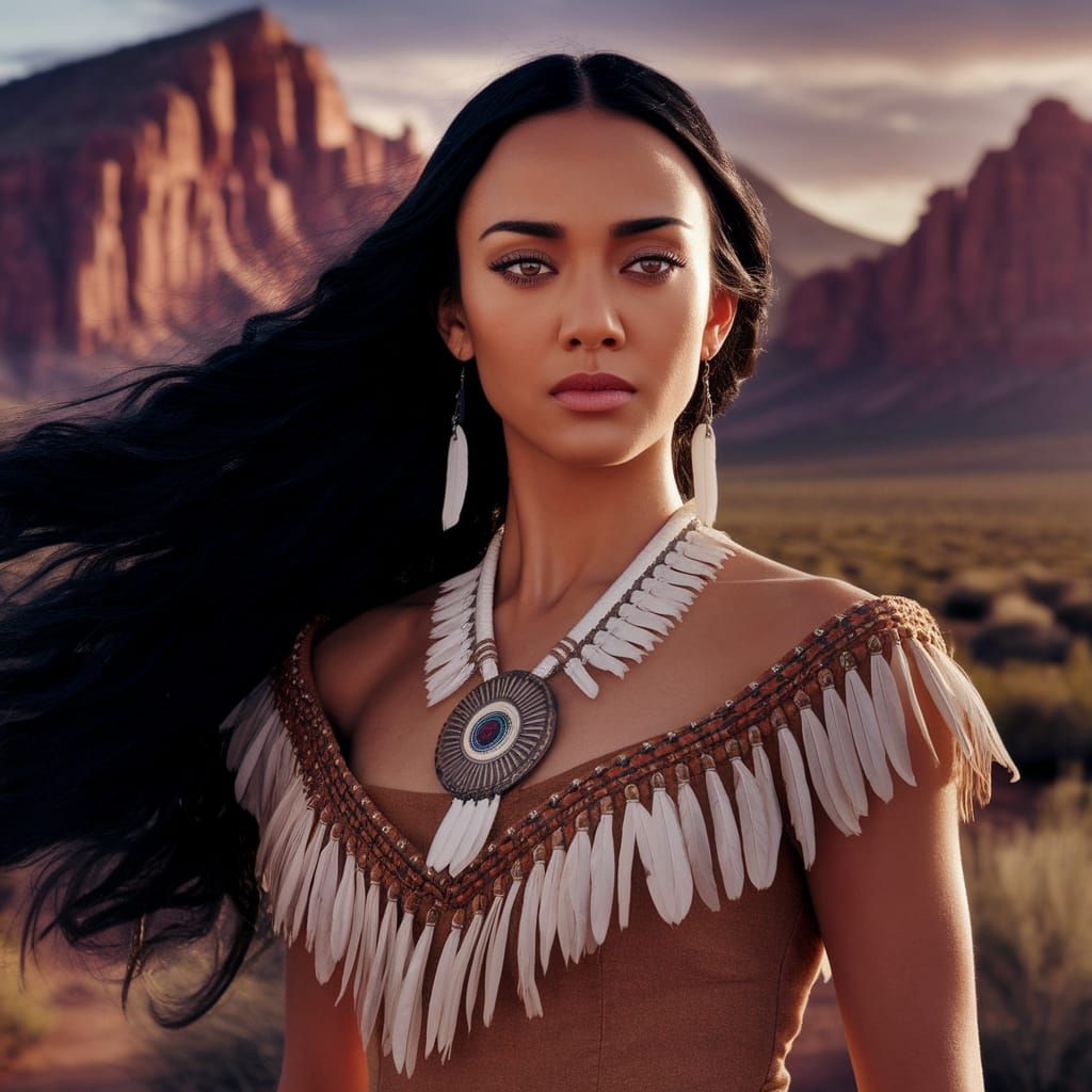 Jessica Alba as Pocahontas: A Breathtaking Photograph