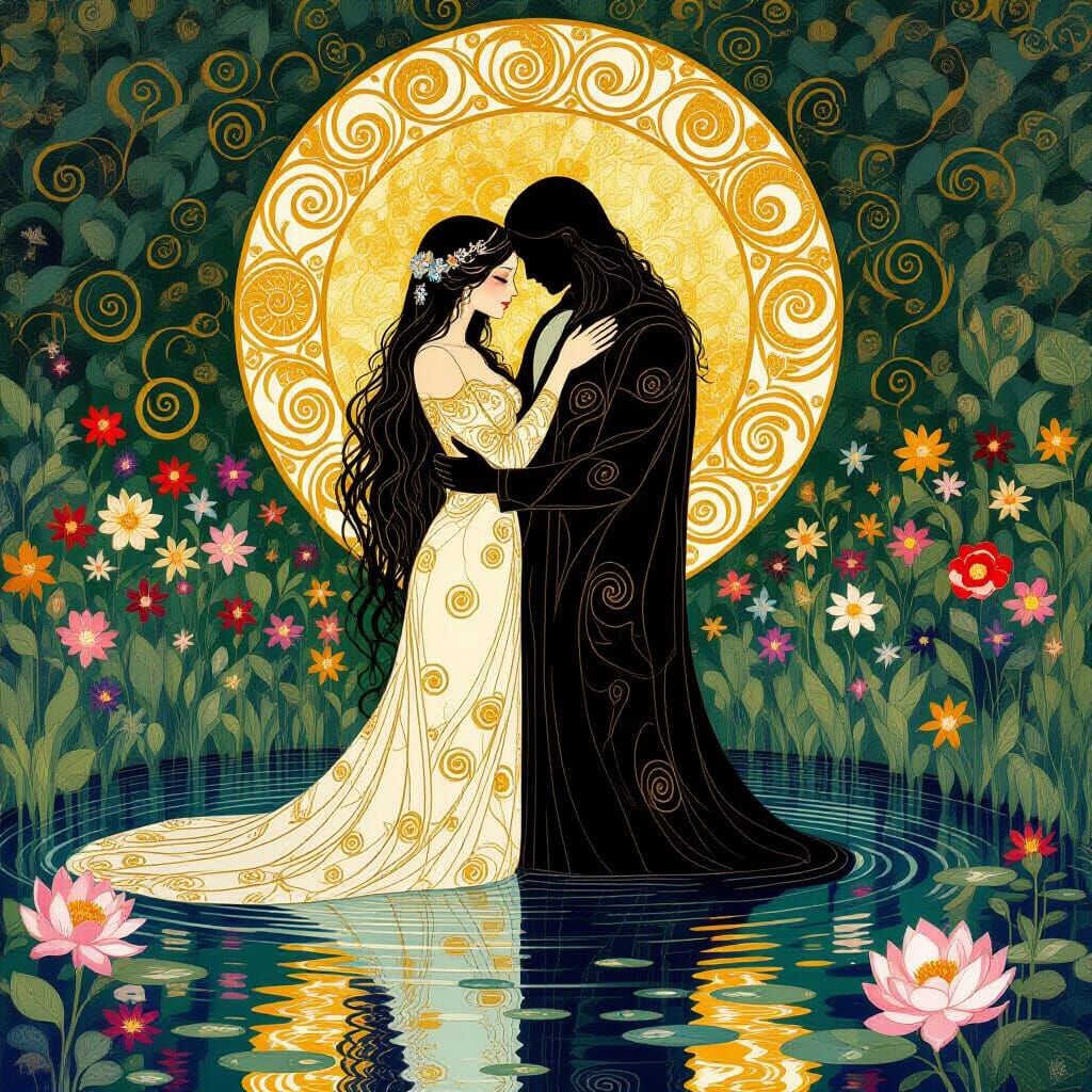 Dream and Death's Embrace: Ornate Anime Art