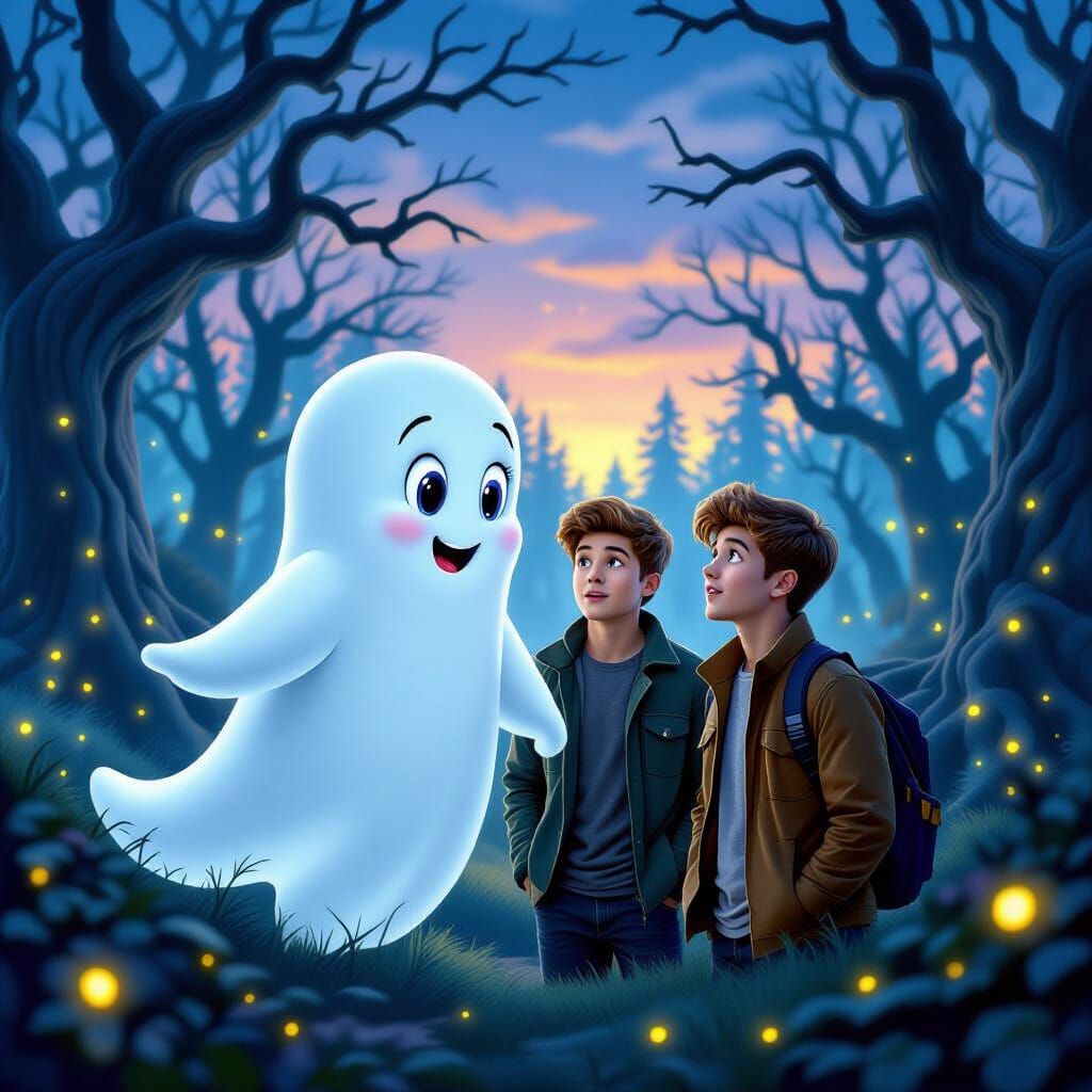 Casper and Friends Explore a Spooky Forest