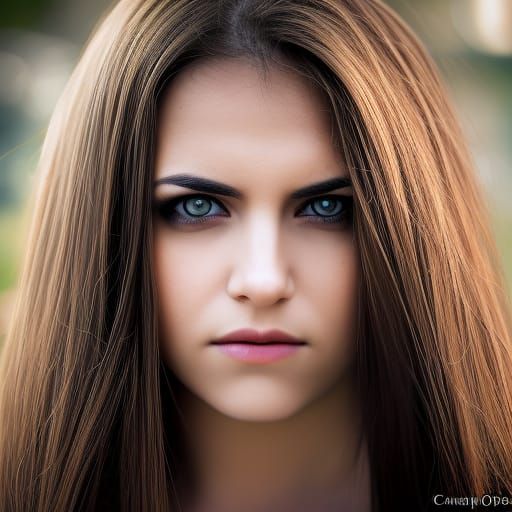 Killer Woman with Knife in Sharp Focus