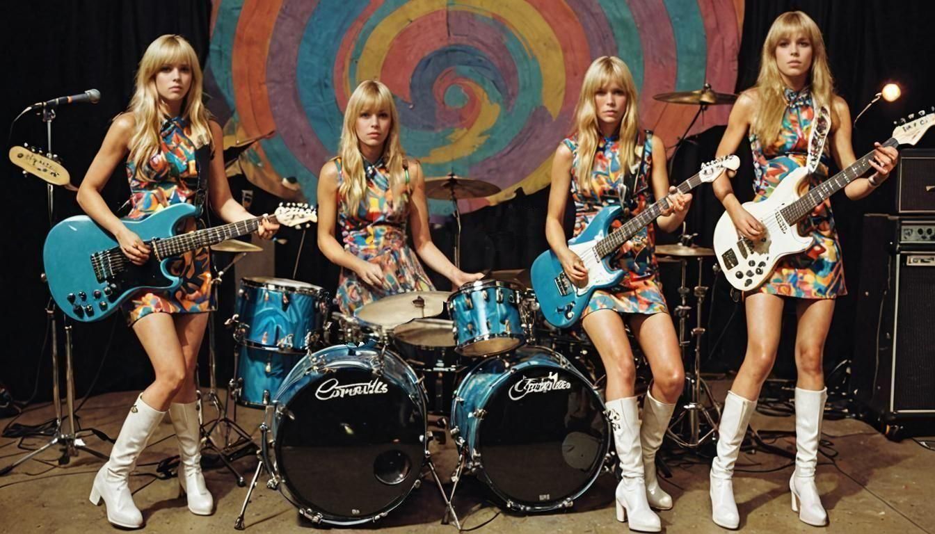 Groovy 60's Bass Drum Inspired by Surf-Rock