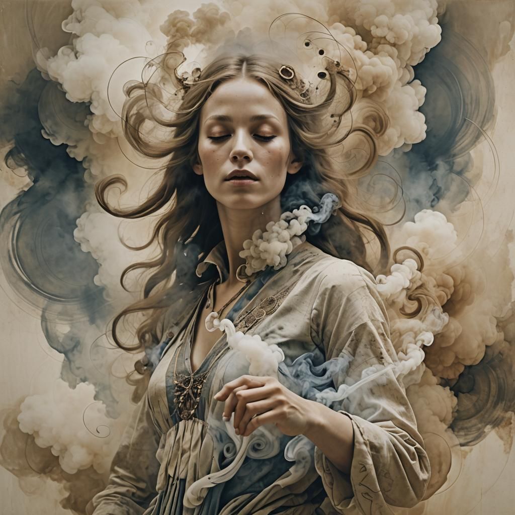 Ethereal Smoke Dancer: A Vaporous Vision