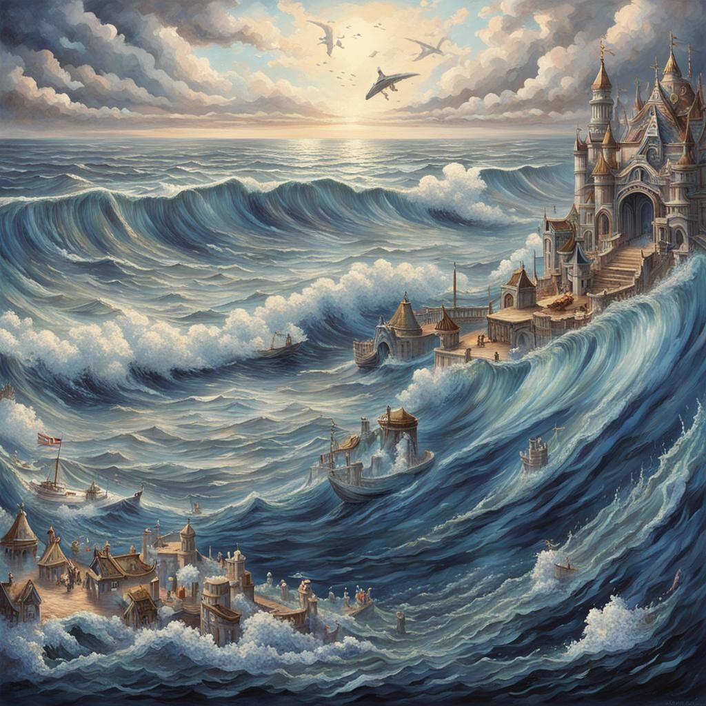 Dreamlike Underwater Cityscape