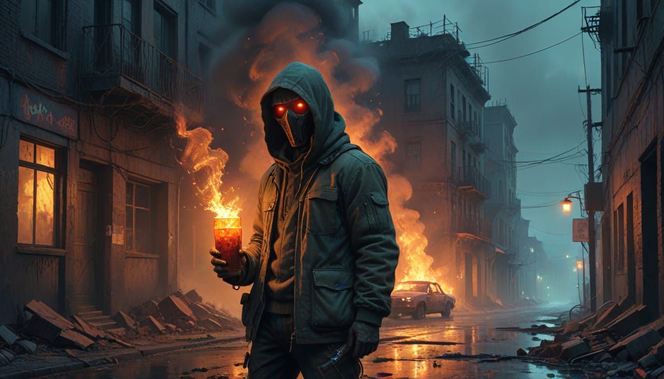 Gritty Urban Rebellion in a Dystopian Landscape