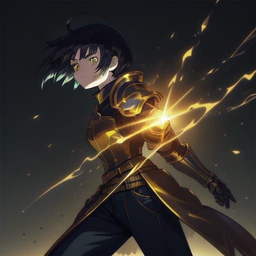 Anime-Inspired Dwarf Warrior in Crystal Paradise