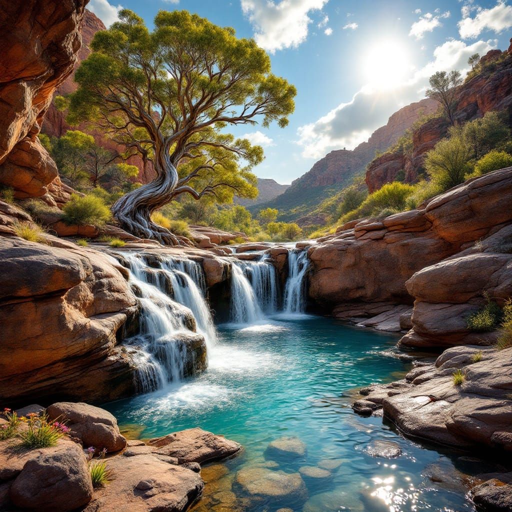 Turquoise Oasis in the Australian Outback