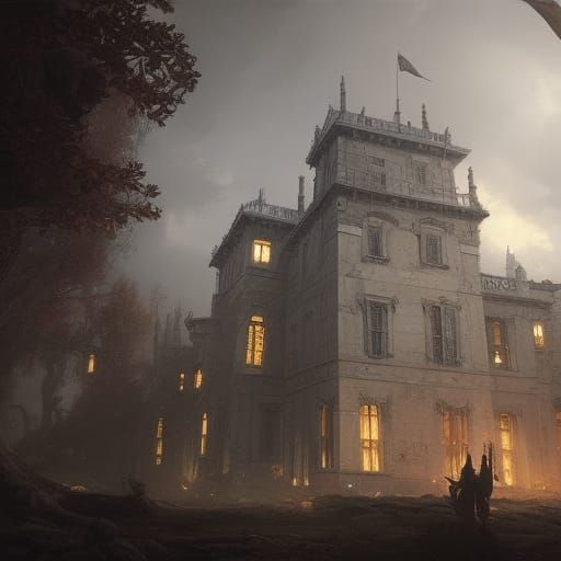 Dark Fantasy 18th Century Castle Masterpiece