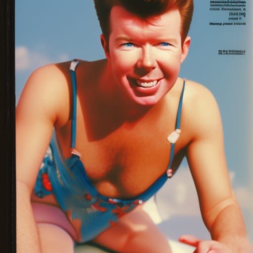 Retro 80s Pin-Up Magazine Cover