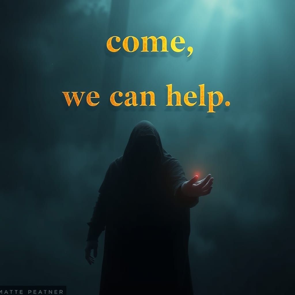 Figure Reaching Out in Fantasy Concept Art Style