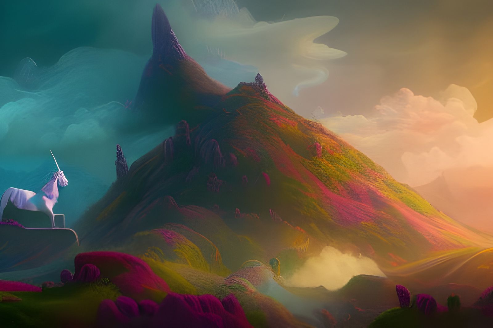 Charlie the Unicorn in Candy Mountain: Digital Art