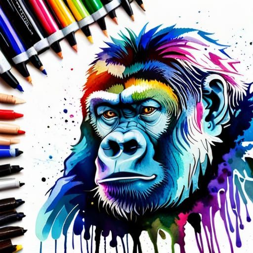 Neon gorilla