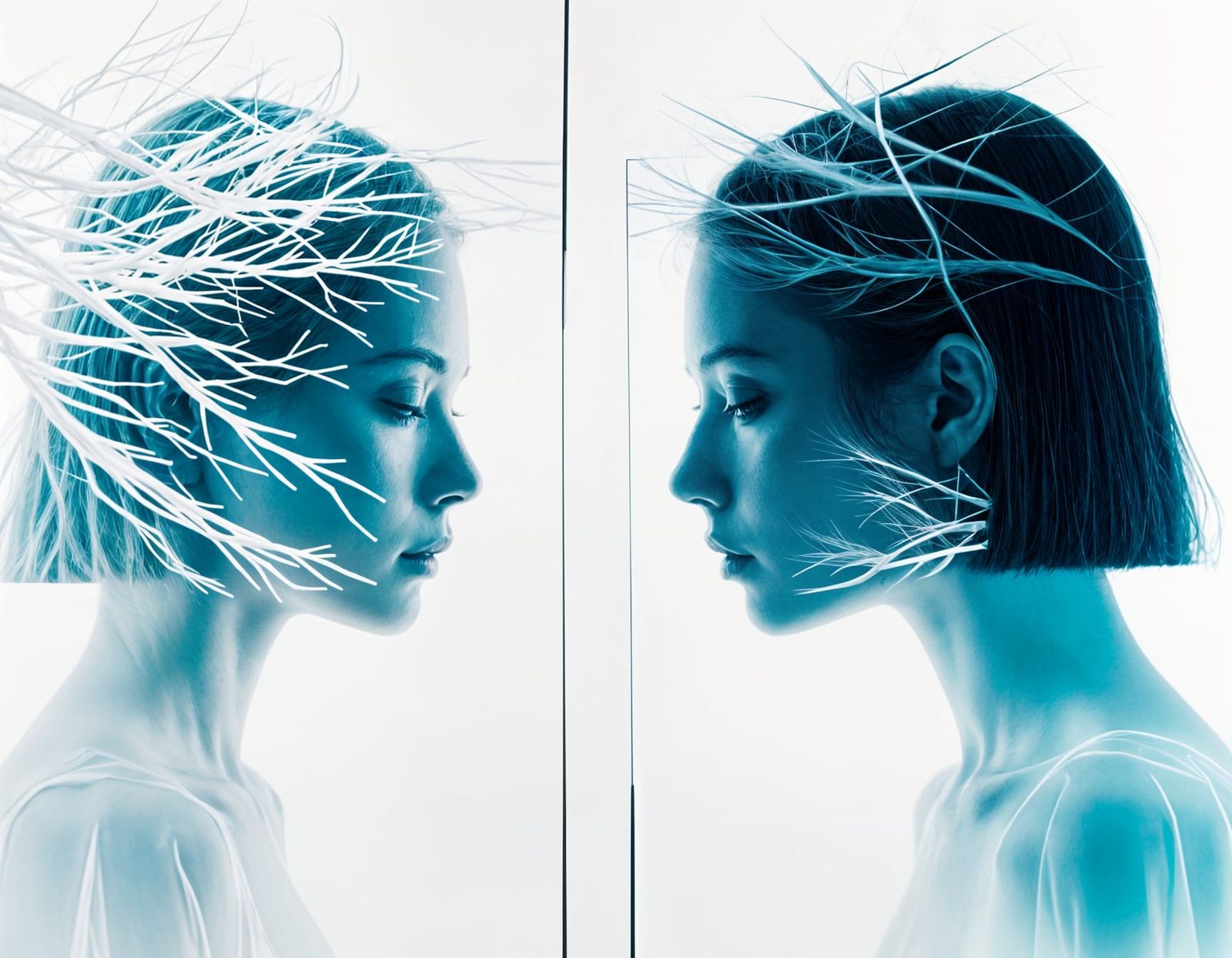 Double Exposure Split Portrait with Depth