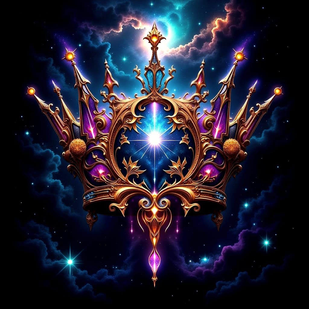 Ethereal Crown Radiates Cosmic Power