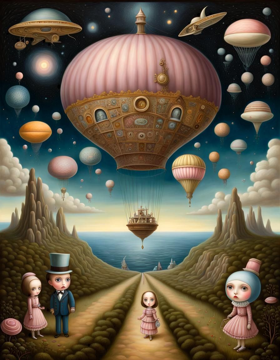 Surreal Travellers Journey into the Stained Void