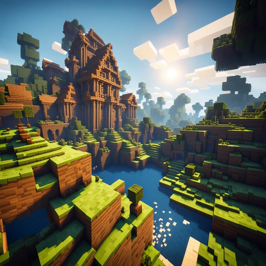 Cinematic Minecraft Scene in 3D, 8K Resolution