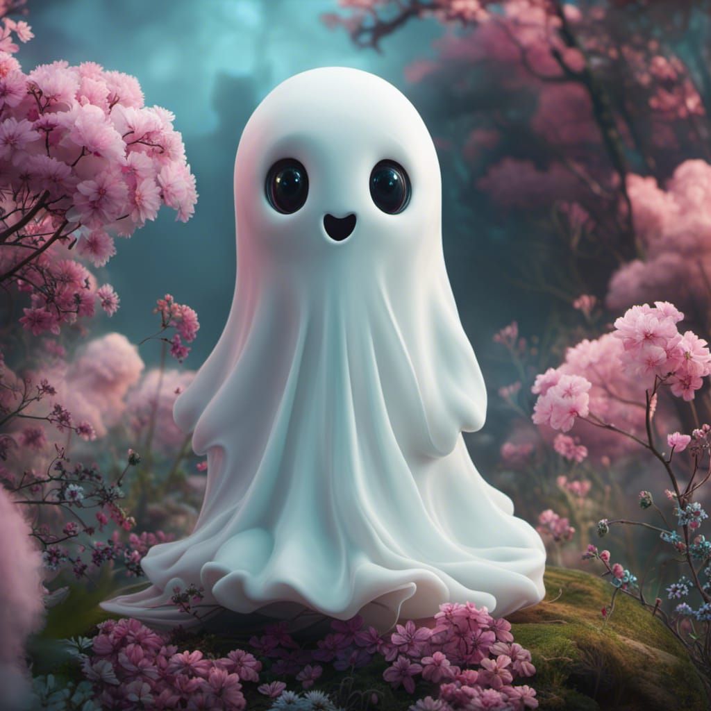 Adorable Ghost in Fantasy Fine Art Style