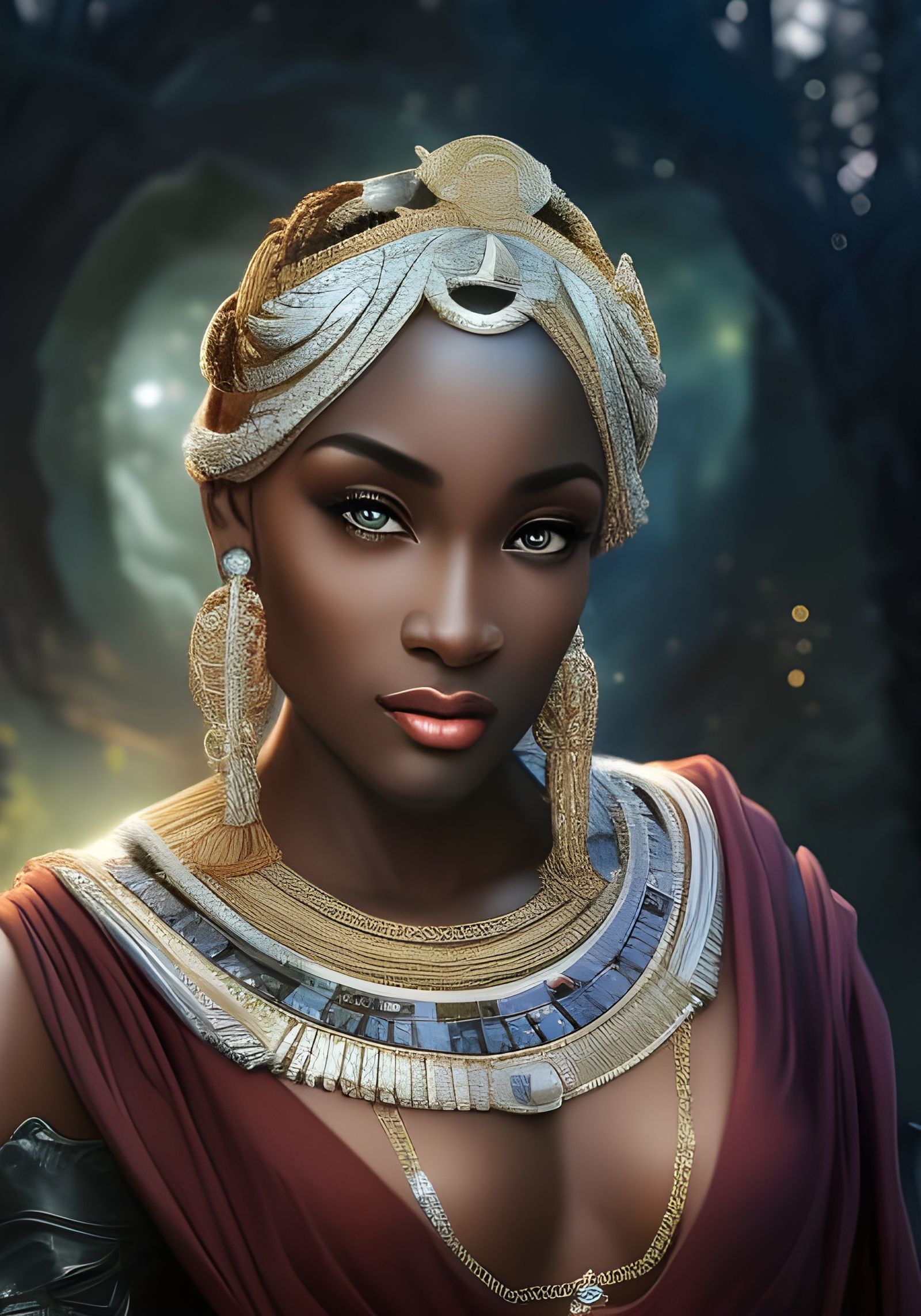 Carmenta: Roman Goddess Portrait in Comic Book Art